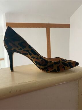 Jessica Simpson Leopard Print Pointed Toe Stiletto in Brown and Black